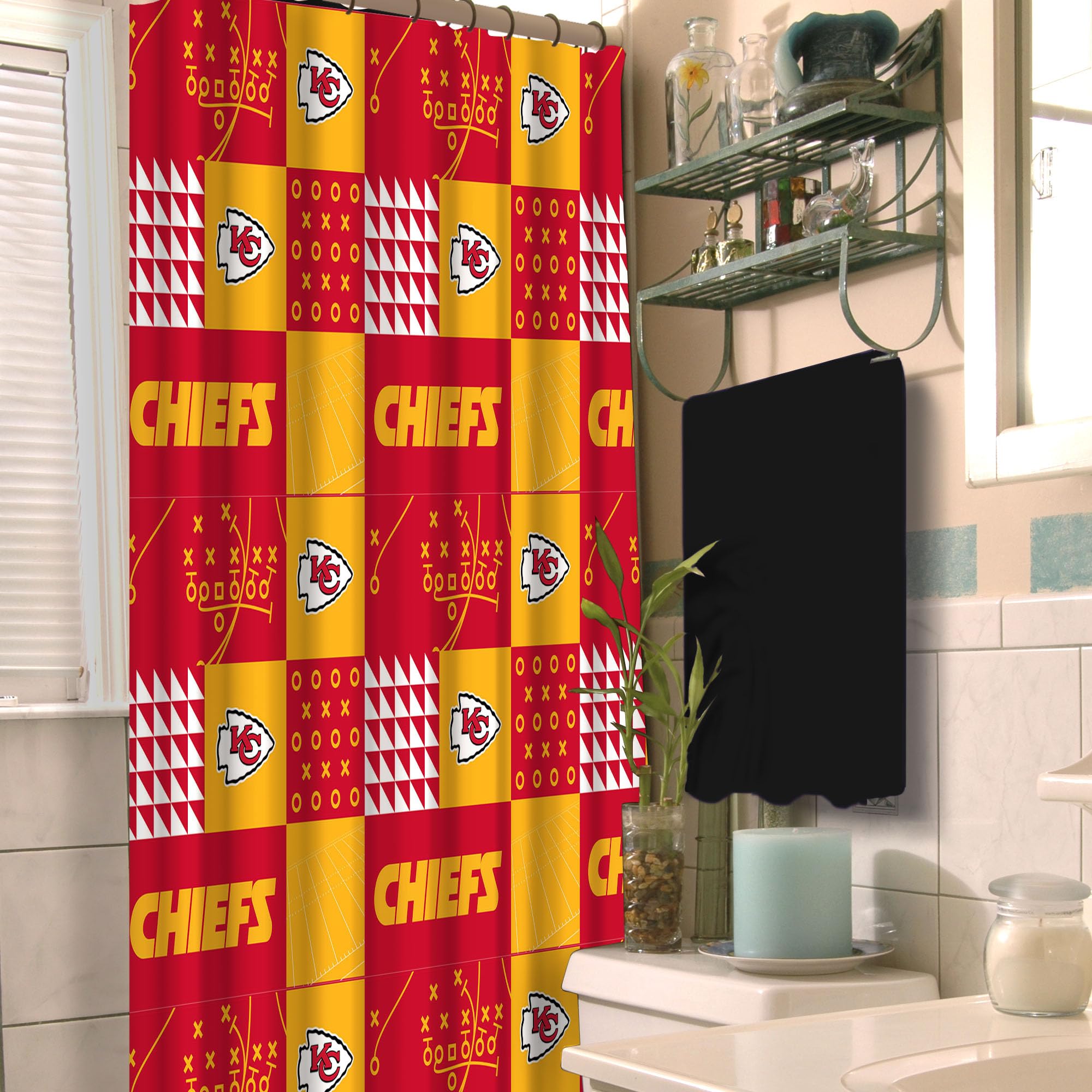 Amazon.com: Northwest NFL Colorblock Shower Curtain, Kansas City